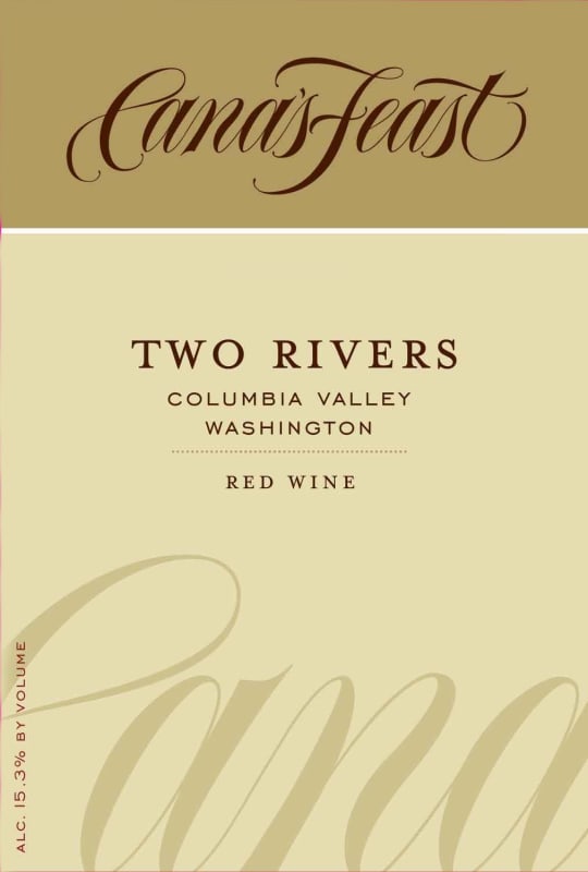 Cana's Feast Winery Two Rivers Red 2012 Front Label