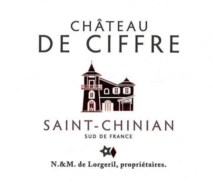 Lorgeril Chateau de Ciffre Saint-Chinian 2014 Front Label