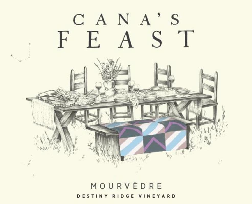 Cana's Feast Winery Destiny Ridge Vineyard Mourvedre 2014 Front Label