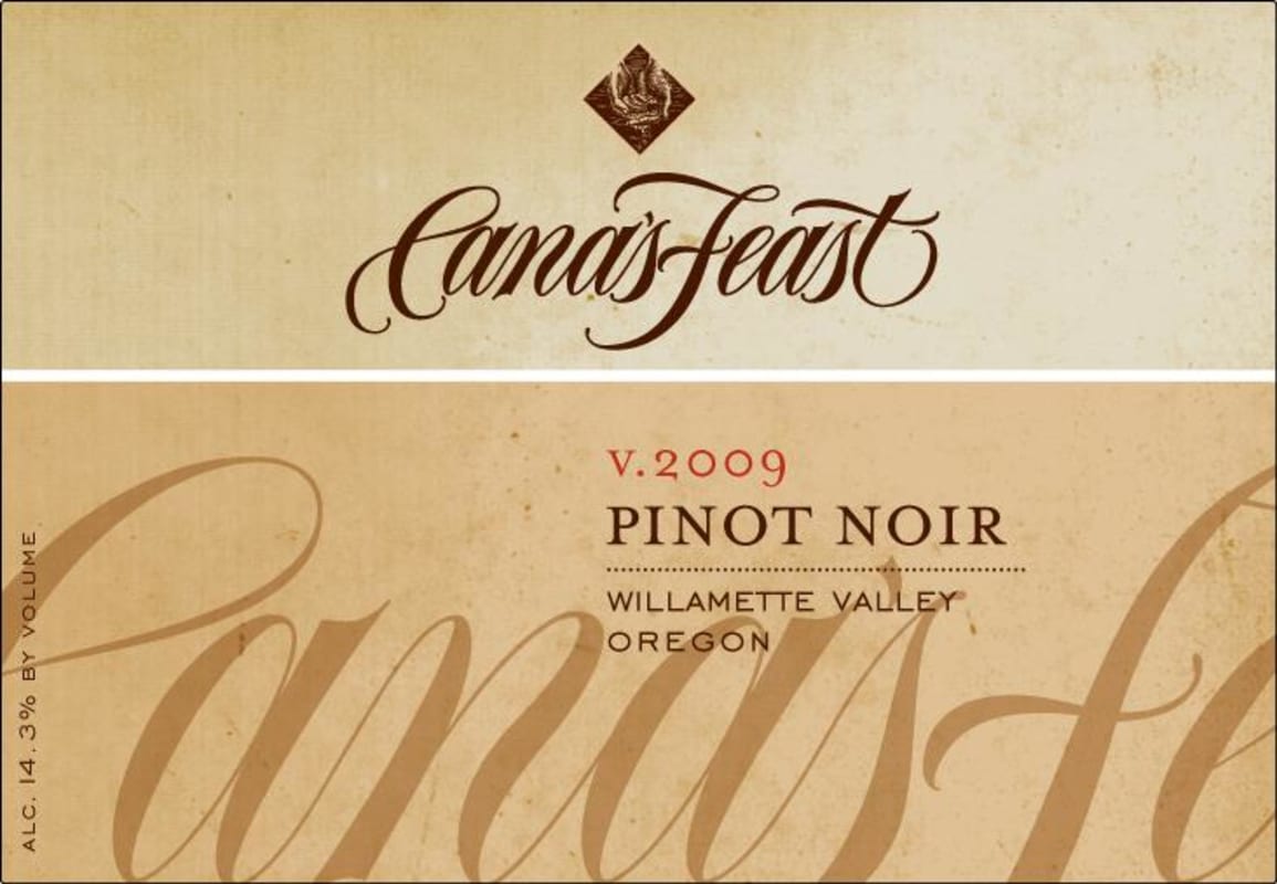 Cana's Feast Winery Pinot Noir 2009 Front Label