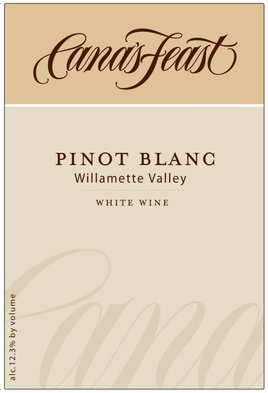Cana's Feast Winery Pinot Blanc 2014 Front Label