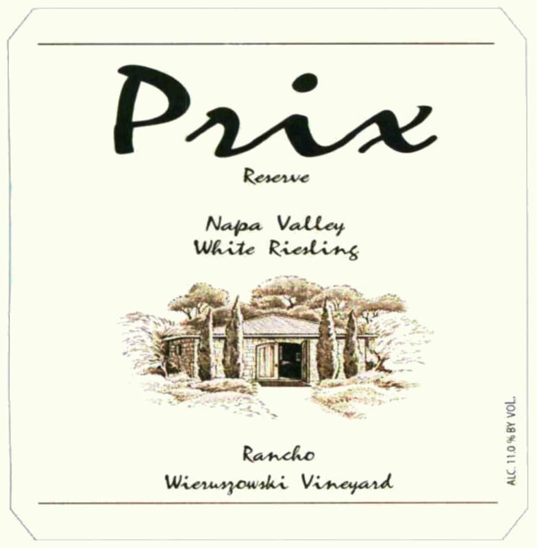 Hagafen Prix Rancho Wieruszowski Vineyard Reserve White Riesling 2016 Front Label