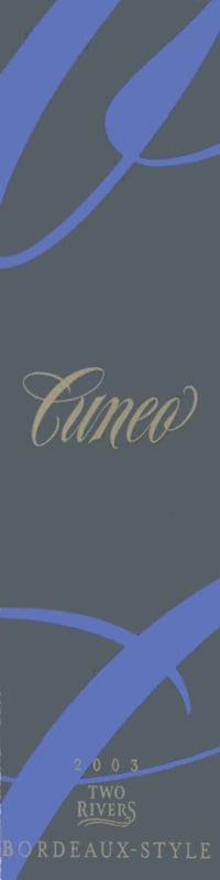 Cana's Feast Winery Cuneo Two Rivers Bordeaux Style Red 2003 Front Label