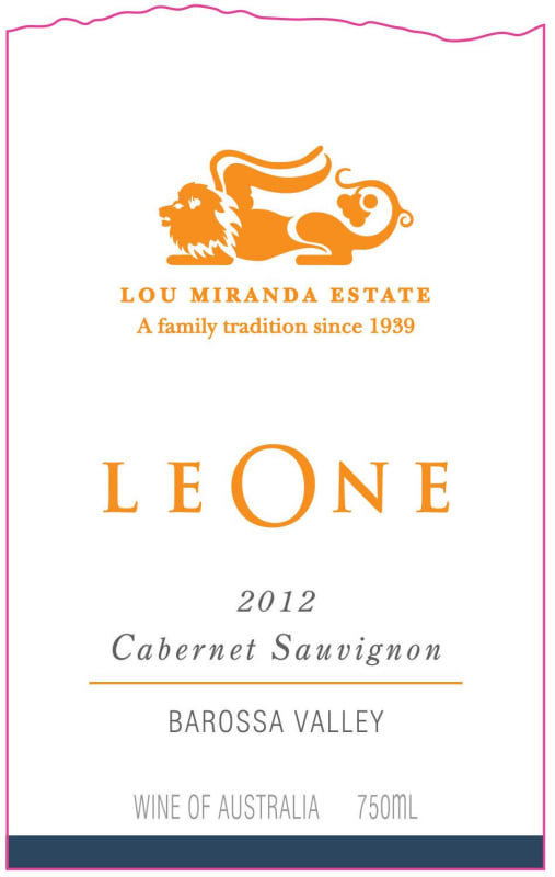 Lou Miranda Estate Leone Cabernet Sauvignon 2012 Front Label