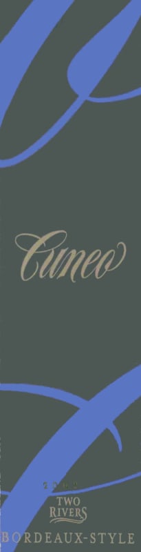 Cana's Feast Winery Cuneo Two Rivers Bordeaux Style Red 2002 Front Label