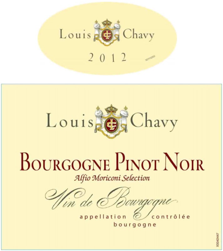 Louis Chavy Pinot Noir 2012 Front Label