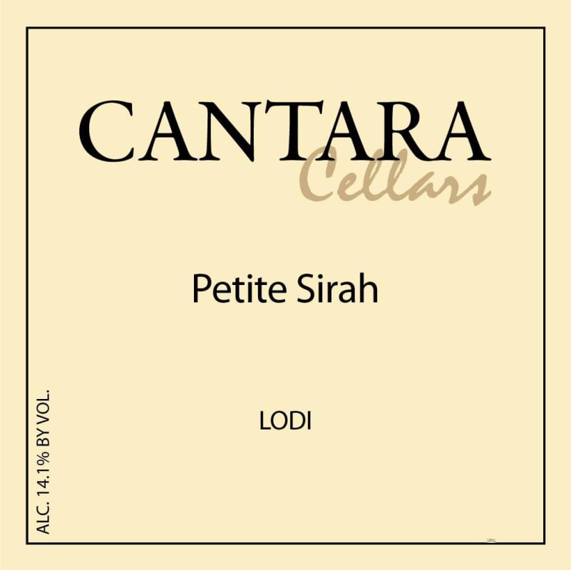 Cantara Cellars Petite Sirah 2012 Front Label