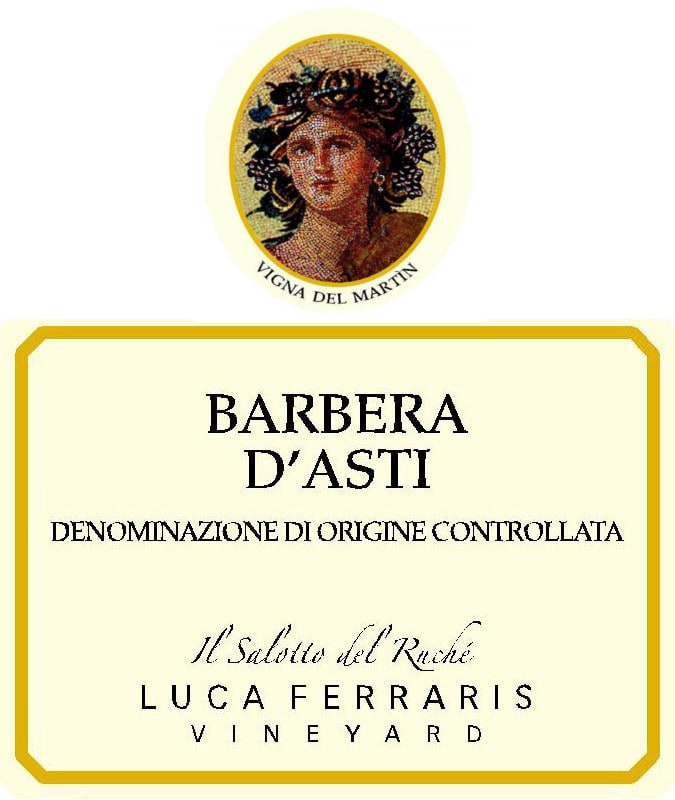 Ferraris Barbera d'Asti Vigna del Martin 2012 Front Label