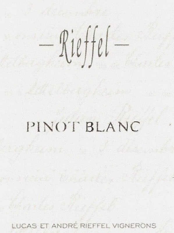Lucas et Andre Rieffel Pinot Blanc 2012 Front Label