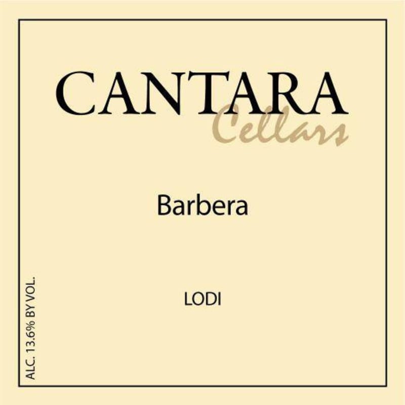 Cantara Cellars Barbera 2010 Front Label
