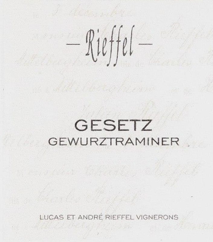 Lucas et Andre Rieffel Gesetz Gewurztraminer 2008 Front Label