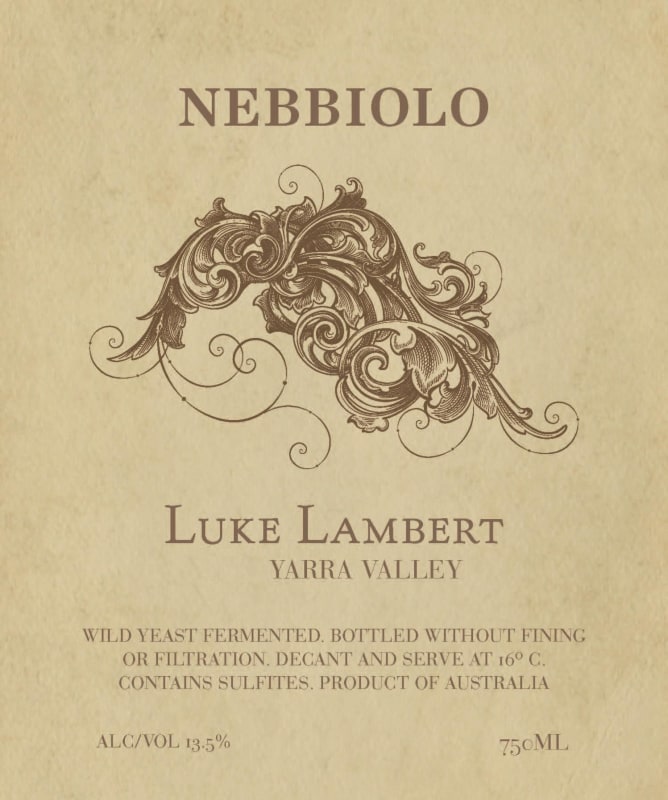 Luke Lambert Wines Nebbiolo 2014 Front Label