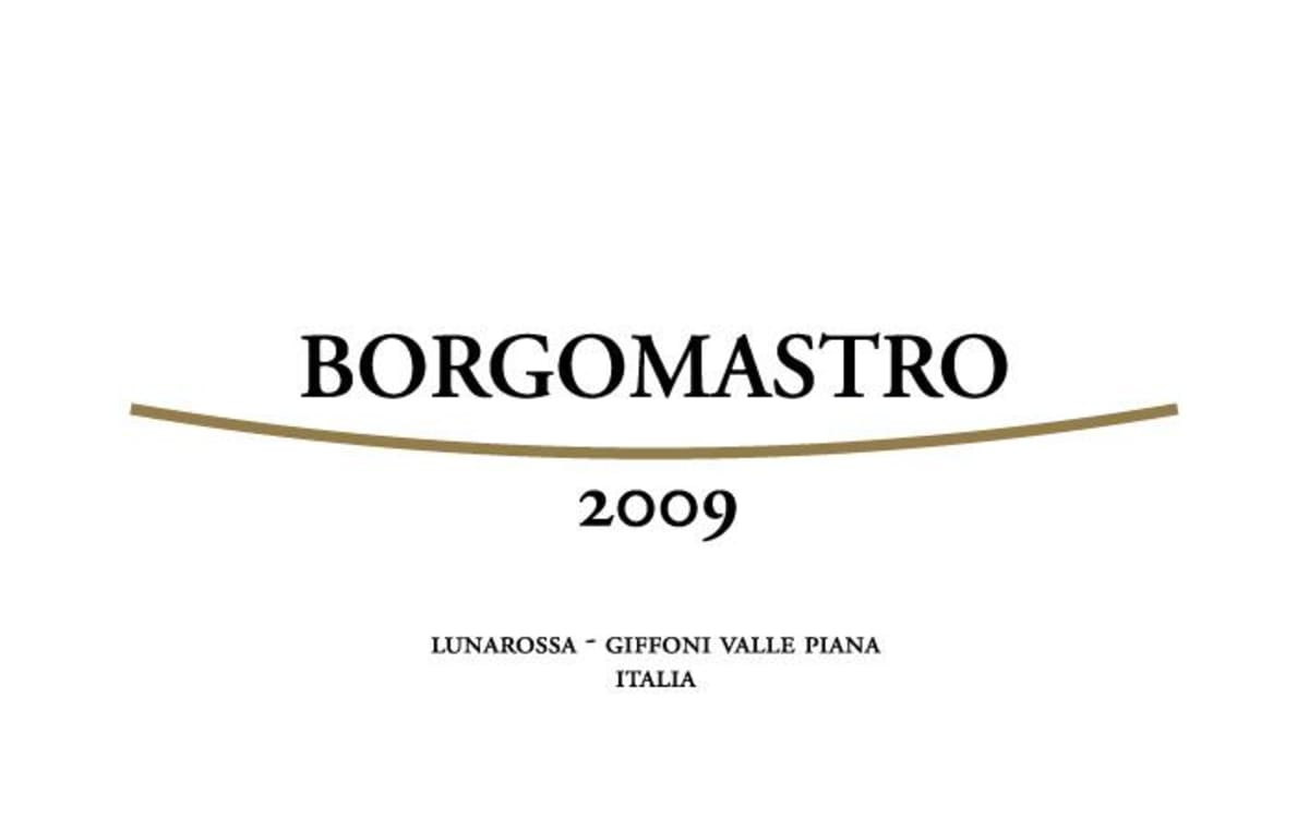 Lunarossa Vini e Passione Colli di Salerno Borgomastro Rosso 2009 Front Label