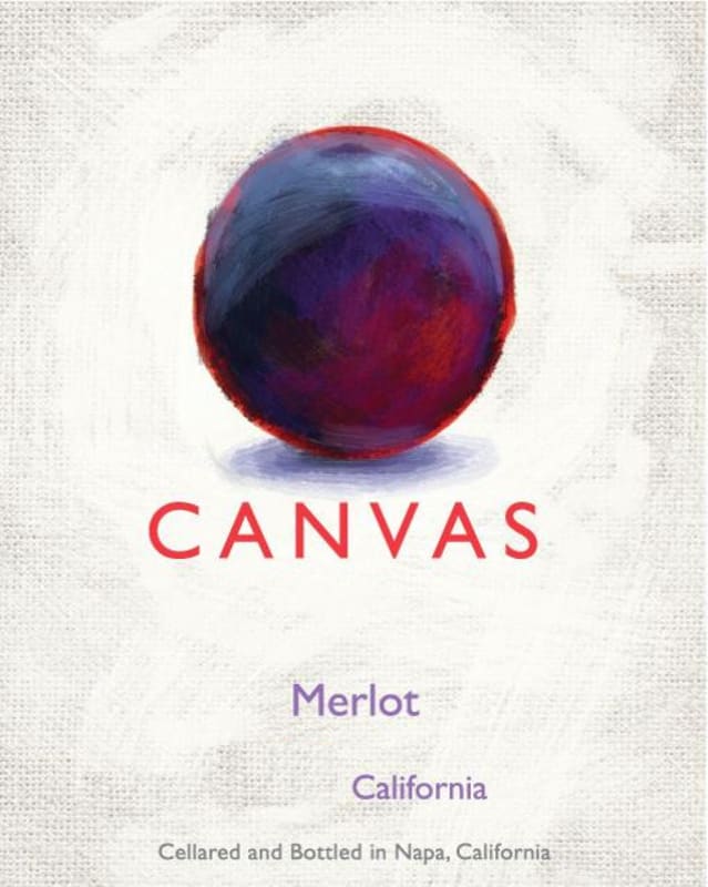 Canvas Wines Merlot 2014 Front Label
