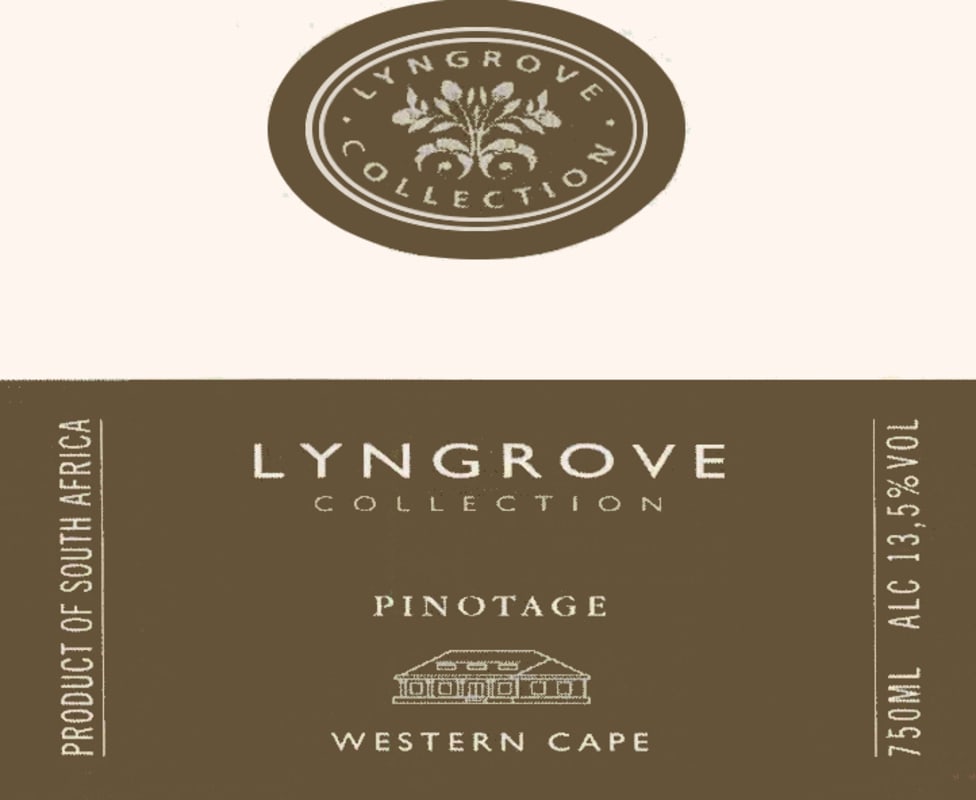 Lyngrove Collection Pinotage 2008 Front Label