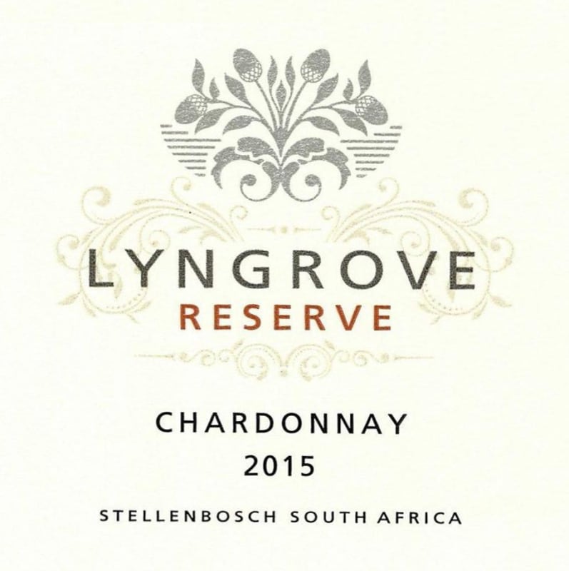 Lyngrove Reserve Chardonnay 2015 Front Label