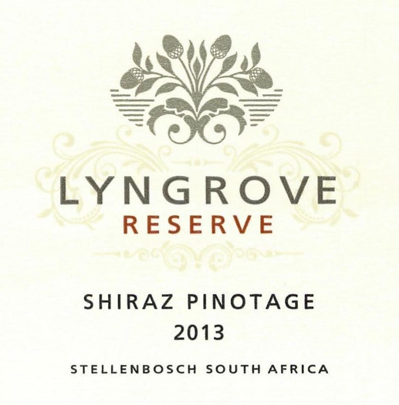 Lyngrove Reserve Shiraz Pinotage 2013 Front Label
