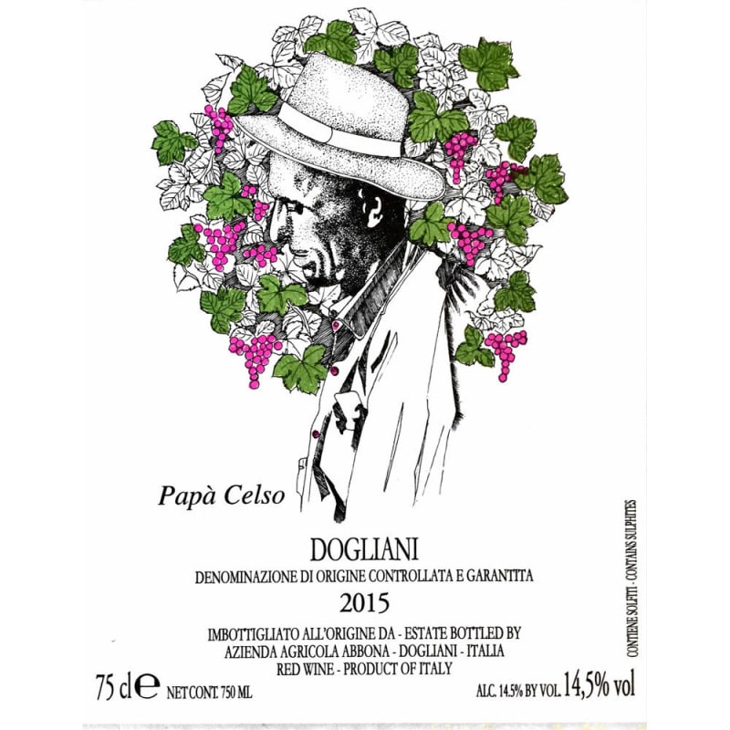 Abbona Dogliani Papa Celso Dolcetto 2015 Front Label