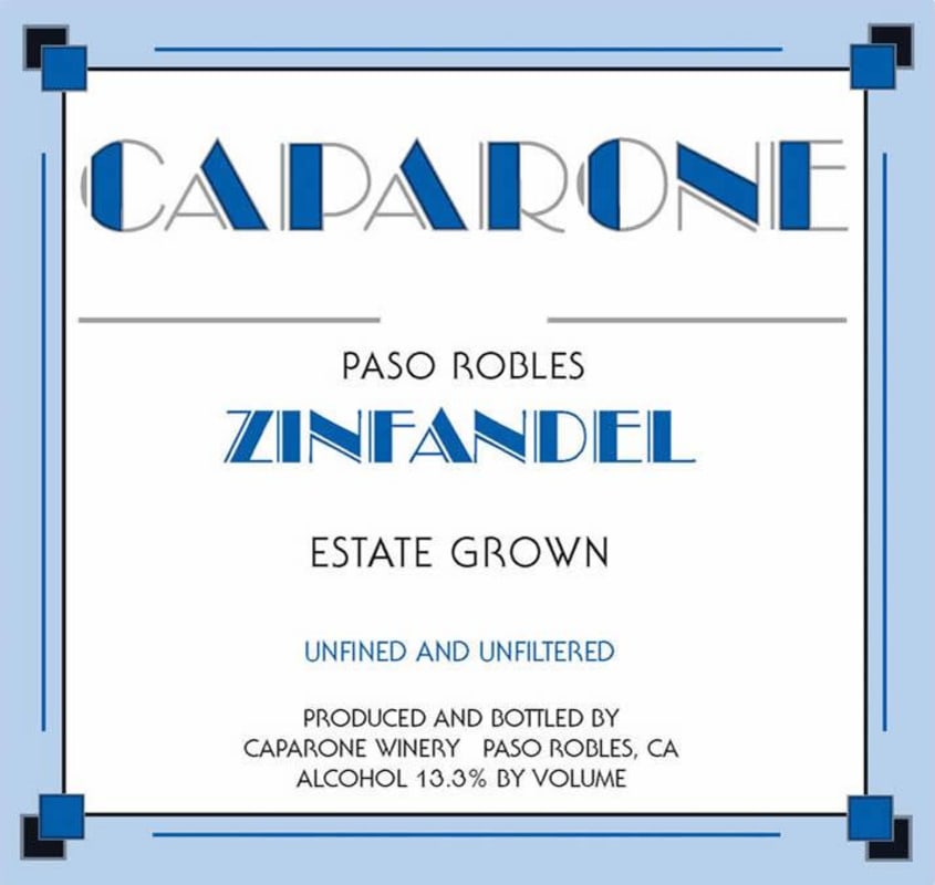 Caparone Winery Zinfandel 2011 Front Label