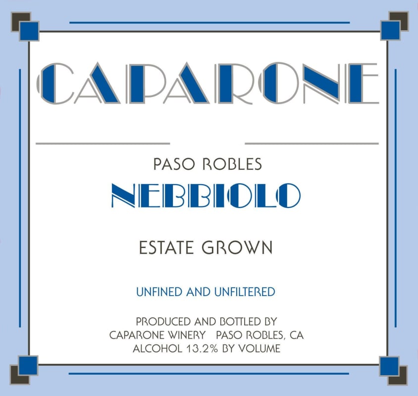 Caparone Winery Nebbiolo 2007 Front Label