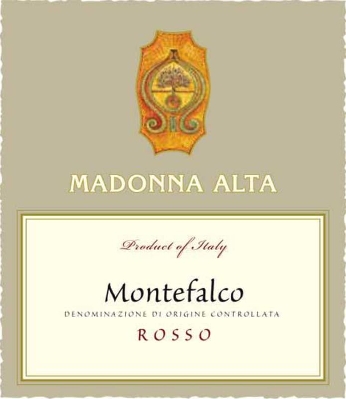 Madonna Alta Montefalco Rosso 2006 Front Label
