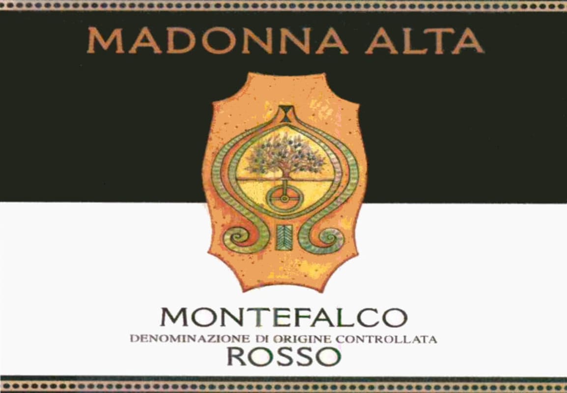 Madonna Alta Montefalco Rosso 2004 Front Label