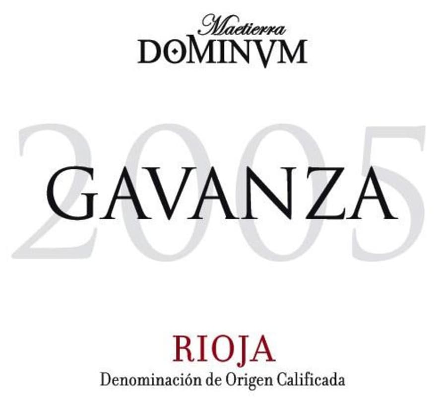 Maetierra Dominum Gavanza 2005 Front Label