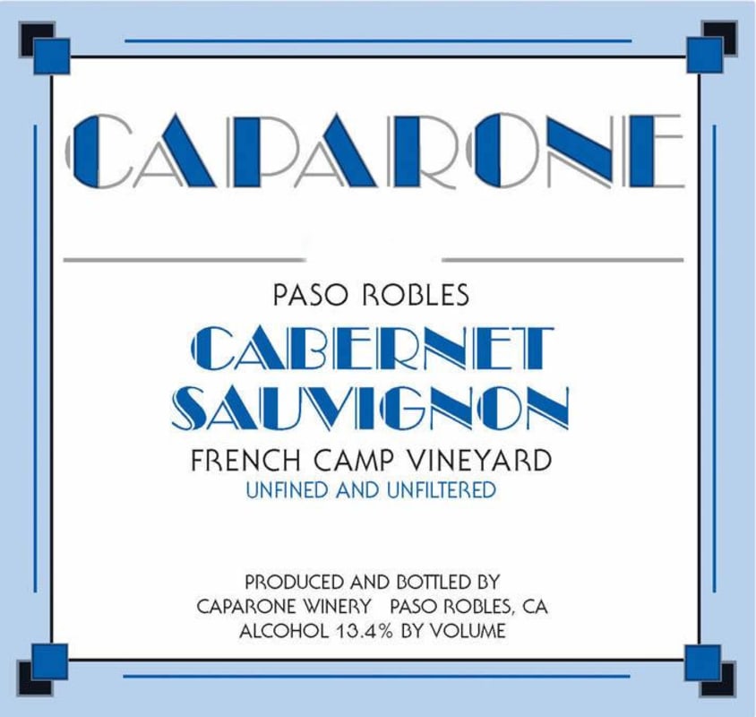 Caparone Winery Cabernet Sauvignon 2010 Front Label