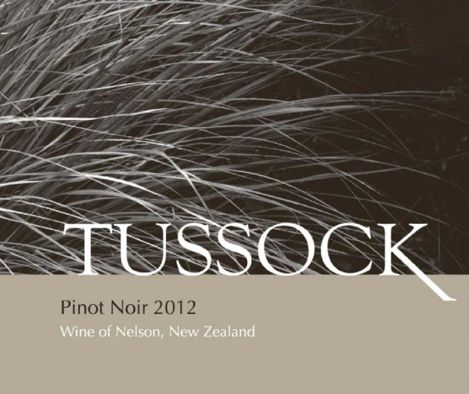 Mahana Woollaston Tussock Pinot Noir 2012 Front Label