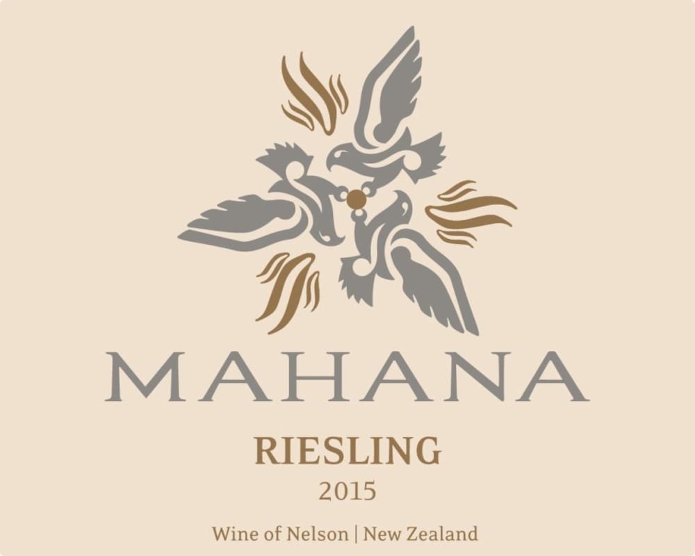 Mahana Riesling 2015 Front Label