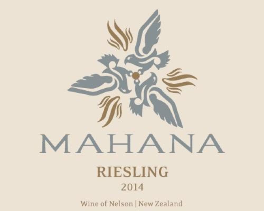 Mahana Riesling 2014 Front Label