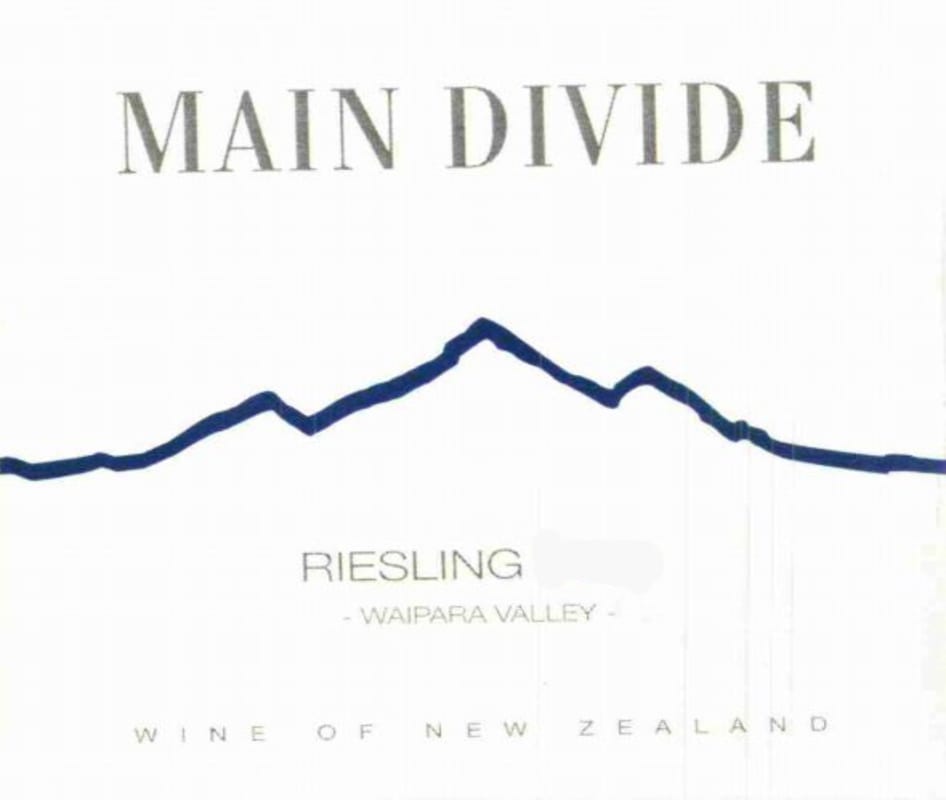 Main Divide Riesling 2010 Front Label