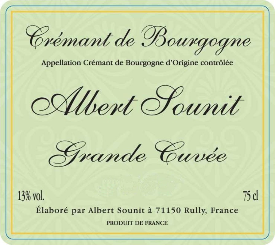 Maison Albert Sounit Cremant de Bourgogne Grande Cuvee 2008 Front Label