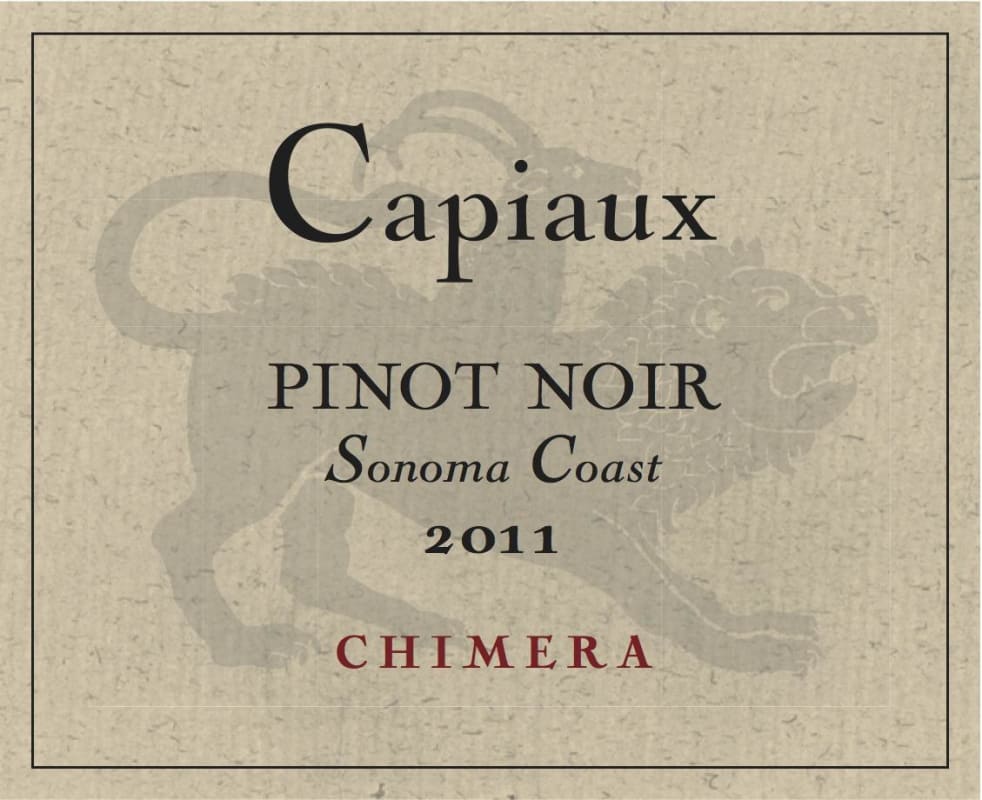 Capiaux Cellars Chimera Pinot Noir 2011 Front Label