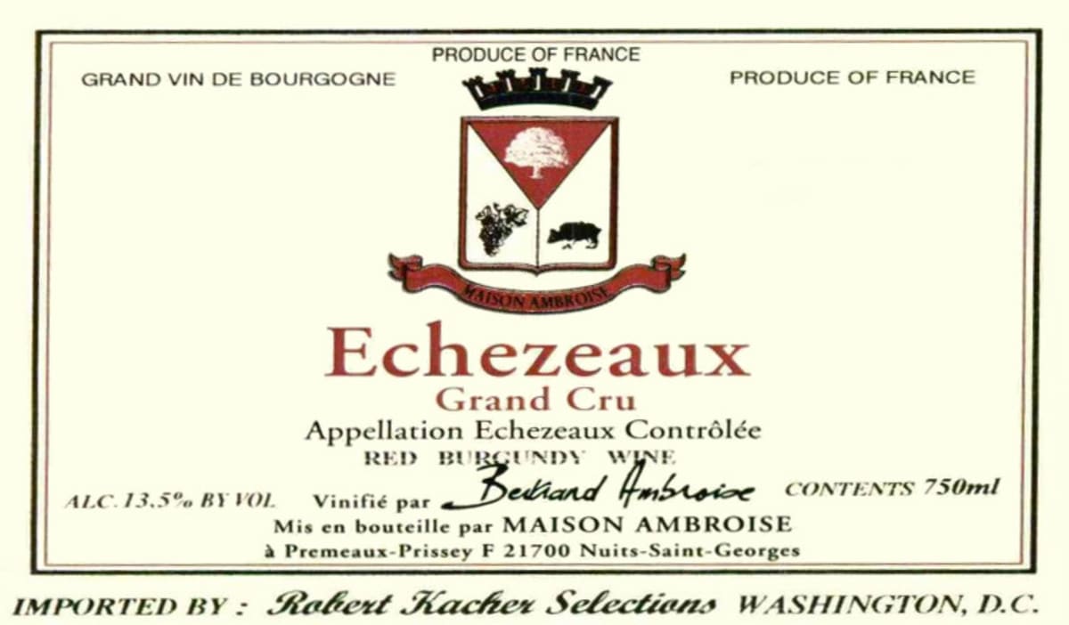 Maison Ambroise Echezeaux Grand Cru 2009 Front Label