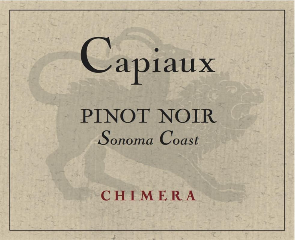 Capiaux Cellars Chimera Pinot Noir 2013 Front Label