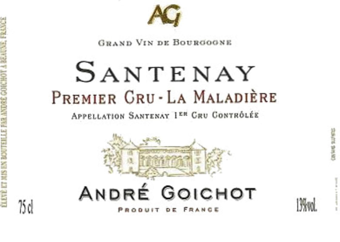 Maison Andre Goichot Santenay La Maladiere Premier Cru 2014 Front Label
