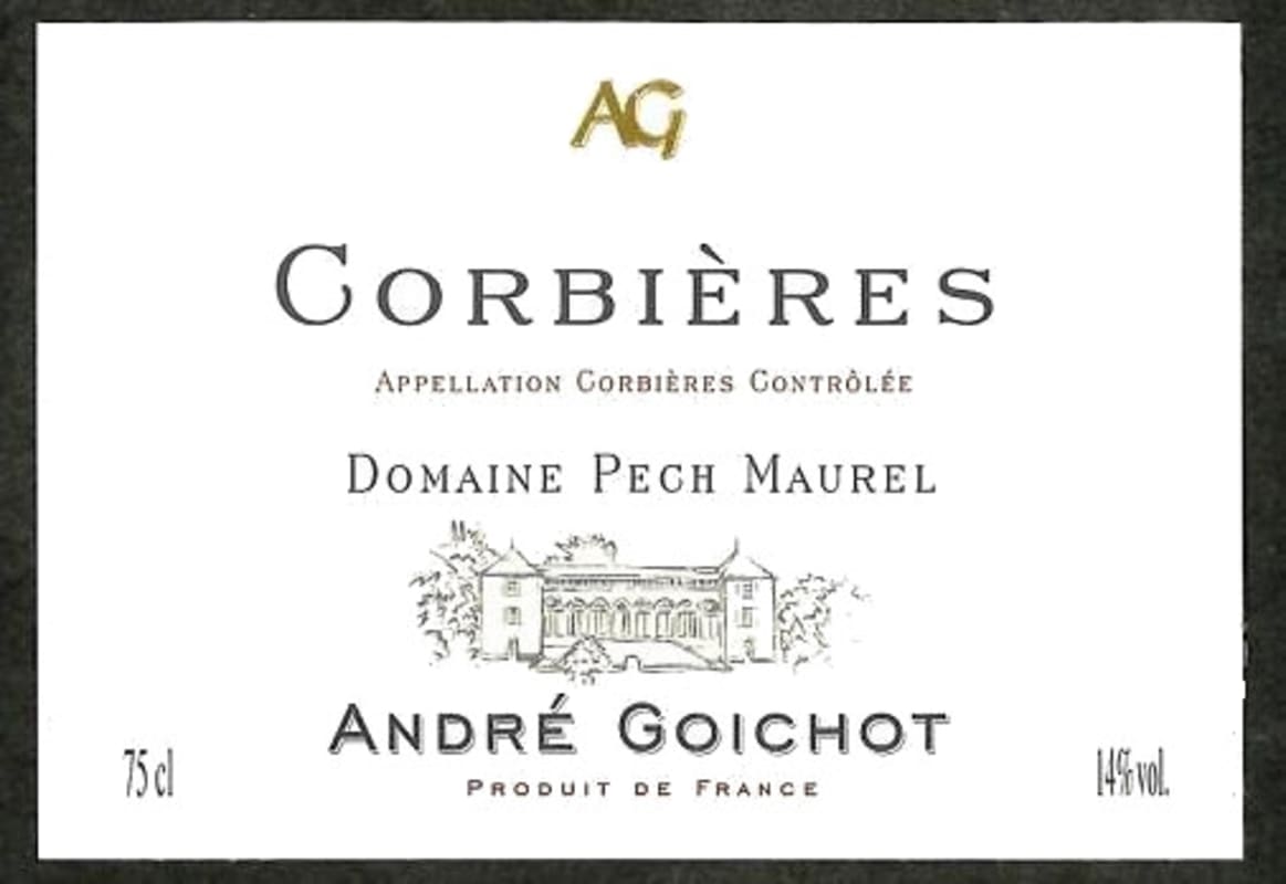 Maison Andre Goichot Corbieres Domaine Pech Maurel 2010 Front Label