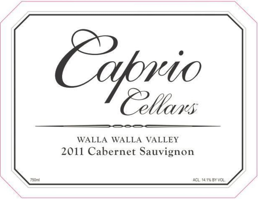 Caprio Cellars Cabernet Sauvignon 2011 Front Label