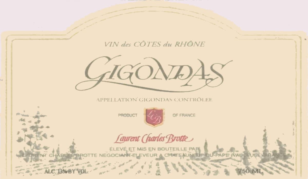 Maison Brotte Gigondas 2010 Front Label