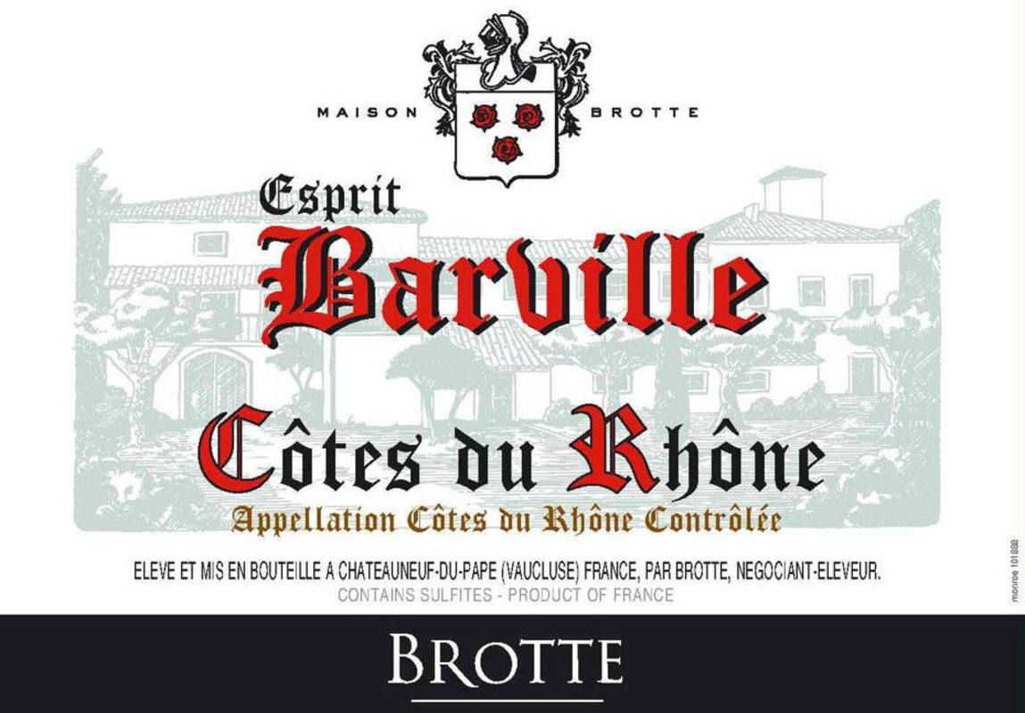 Maison Brotte Esprit Barville Cotes du Rhone 2014 Front Label