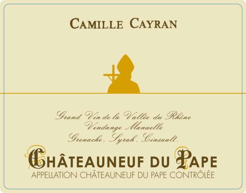 Maison Camille Cayran Chateauneuf-du-Pape 2012 Front Label