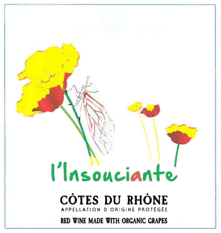 Maison Camille Cayran Cotes du Rhone L'Insouciante 2015 Front Label