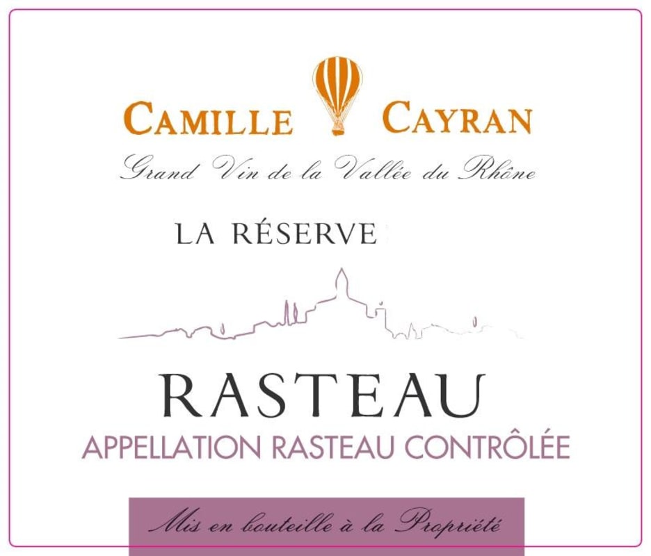 Maison Camille Cayran Rasteau Reserve 2012 Front Label