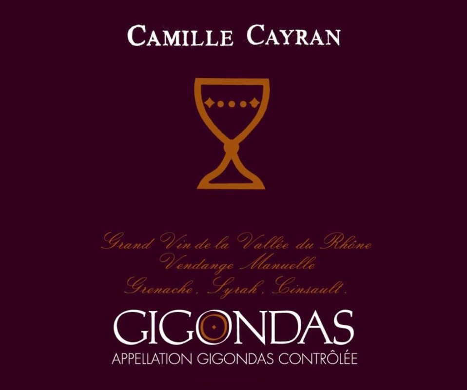 Maison Camille Cayran Gigondas 2012 Front Label