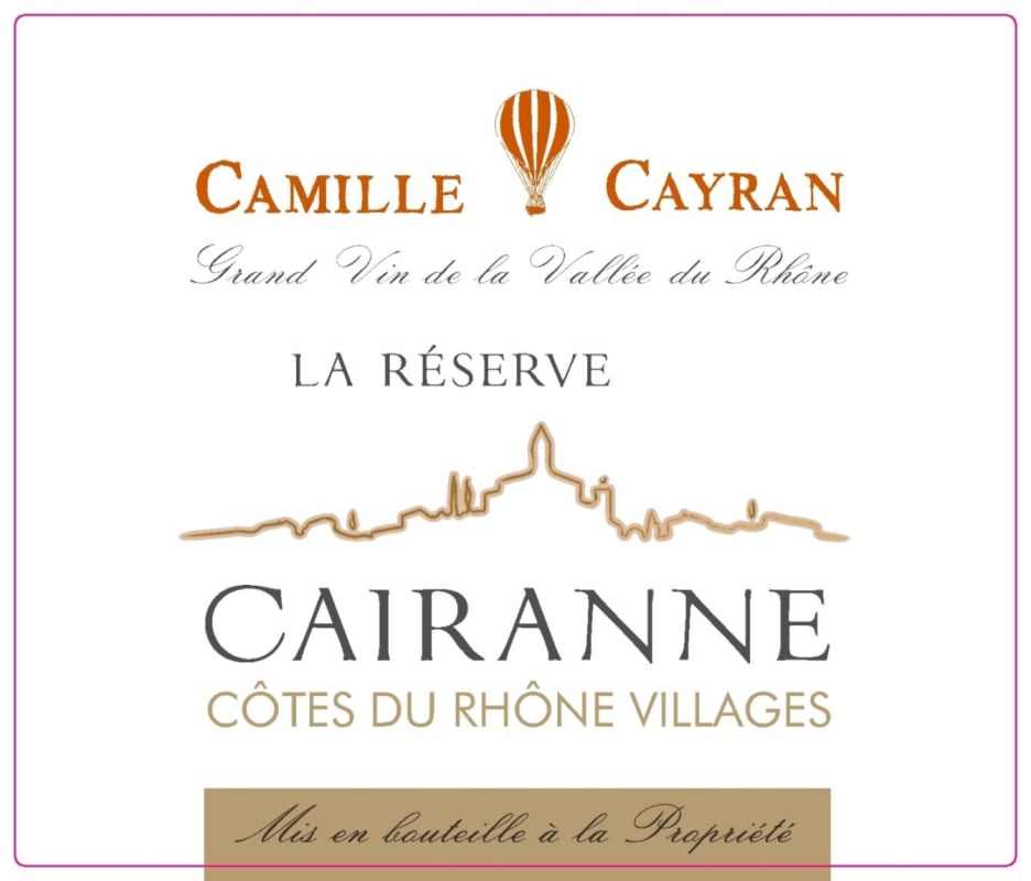 Maison Camille Cayran Cairanne Cotes du Rhone Villages La Reserve 2009 Front Label