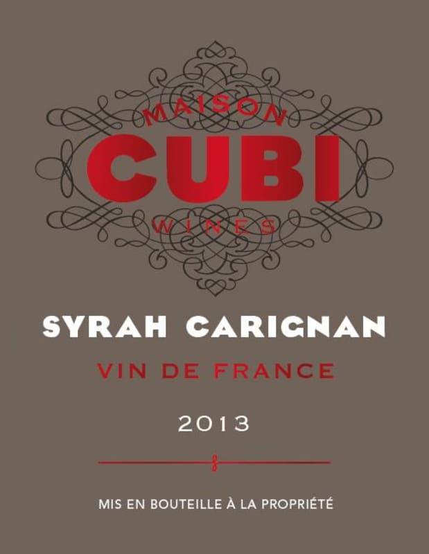 Maison Cubi Syrah Carignan 2013 Front Label