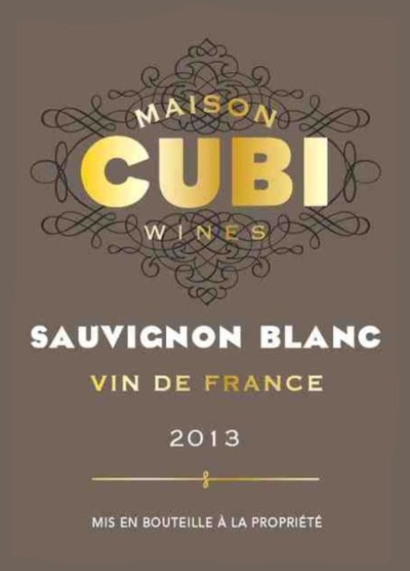 Maison Cubi Sauvignon Blanc 2013 Front Label