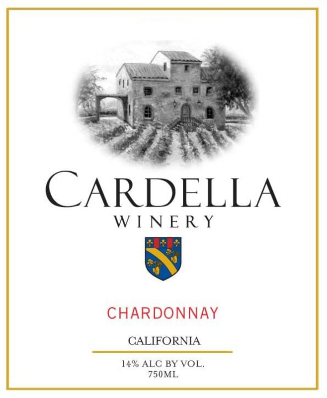 Cardella Winery Chardonnay 2012 Front Label