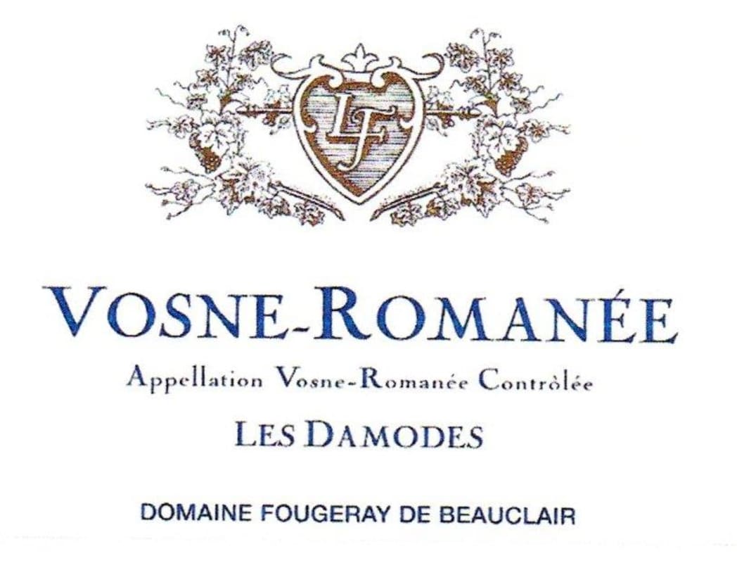 Maison Fougeray De Beauclair Vosne-Romanee Les Damodes 2012 Front Label